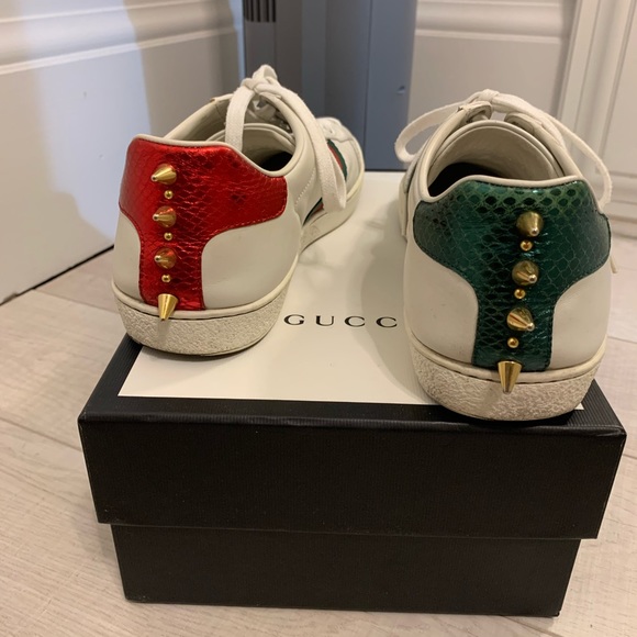Gucci Ace Studded Leather Sneaker - Picture 9 of 16